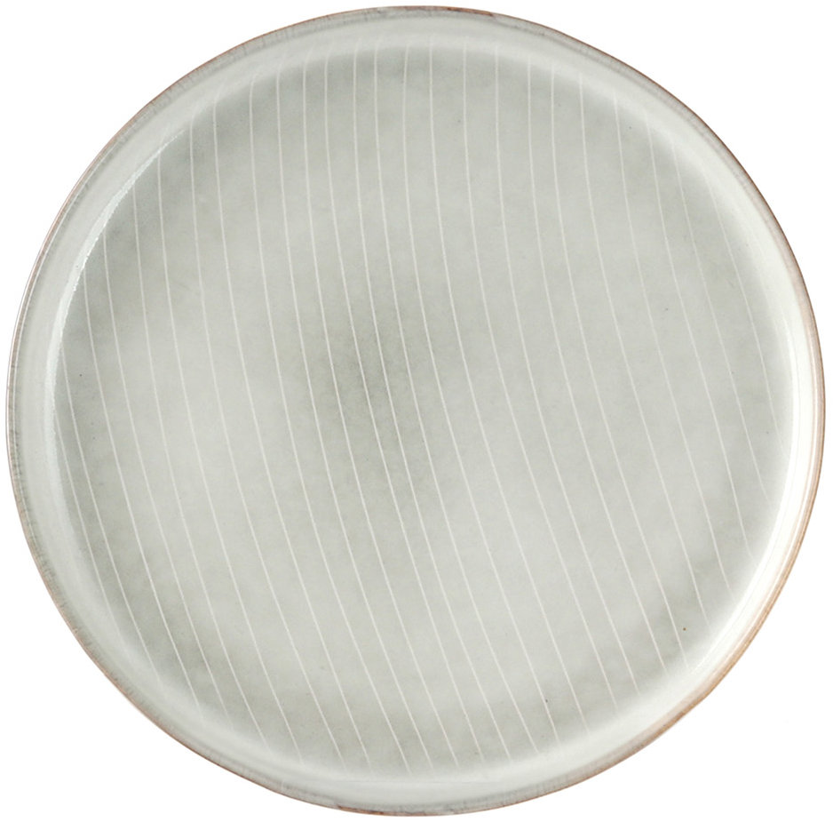 Clay Keramický dezertní talíř Calma, průměr 22 cm, krémově šedý