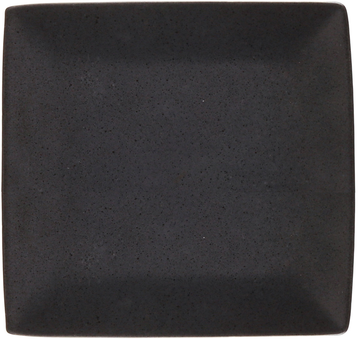Clay Keramický čtvercový mělký talíř Caviar, 27 × 27 cm, černý