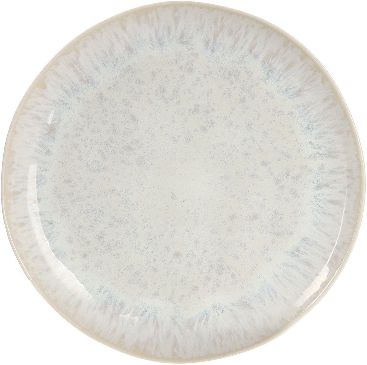Clay Keramický mělký talíř Lumi, průměr 28 cm, světle krémová glazura