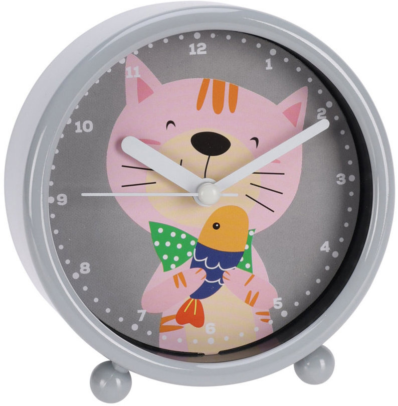 Home Styling Collection Hodiny do dětského pokoje, průměr 10 cm, kočka