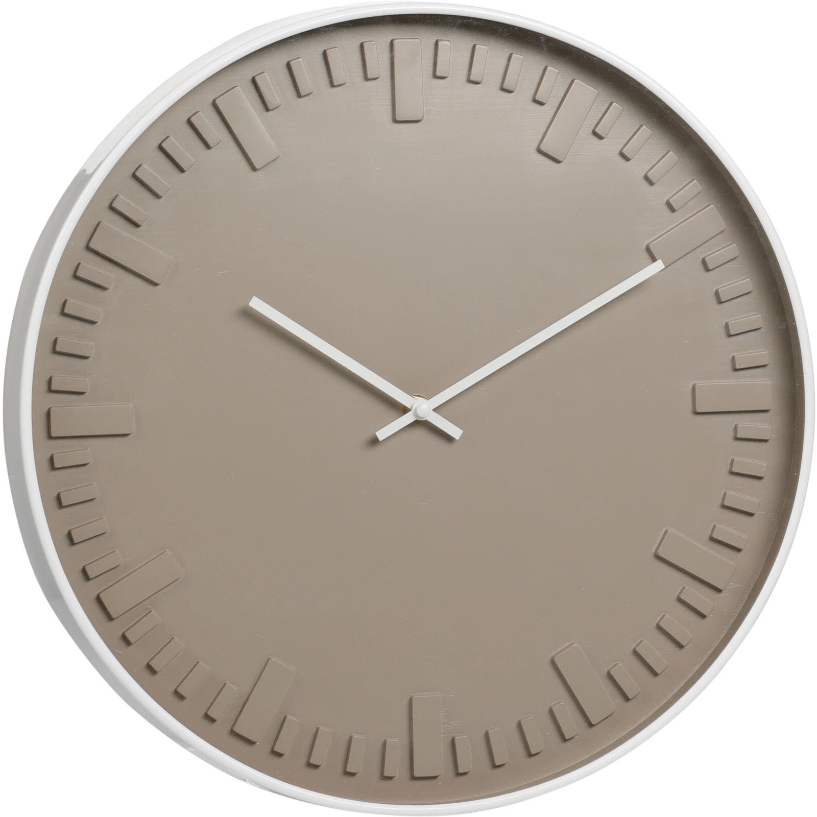 Home Styling Collection Elegantní nástěnné hodiny s bílým rámem, průměr 40 cm