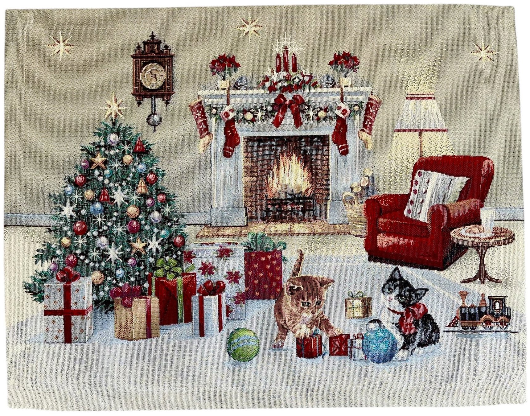 Home of Christmas Vánoční prostírání s motivem 40 × 50 cm, Rozbalujeme dárky