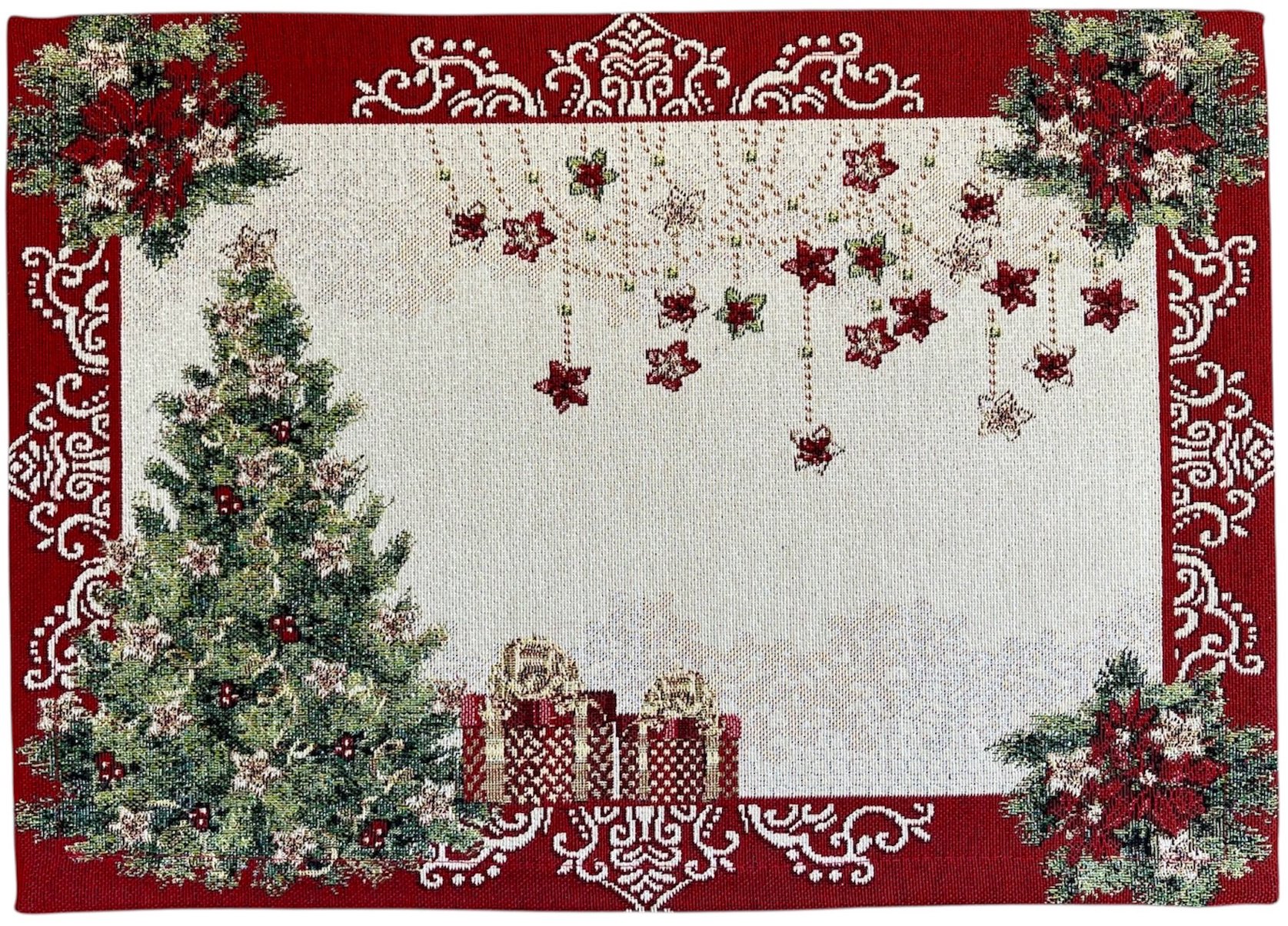 Home of Christmas Vánoční prostírání s motivem 35 × 45 cm, Stromeček s dárky
