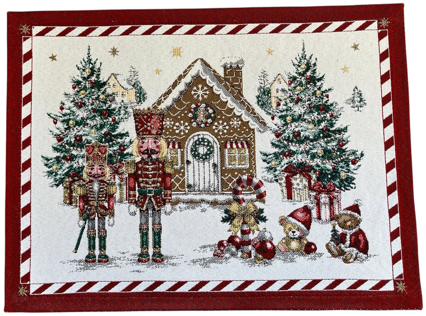 Home of Christmas Vánoční žakárové prostírání 35 × 45 cm, Perníková chaloupka