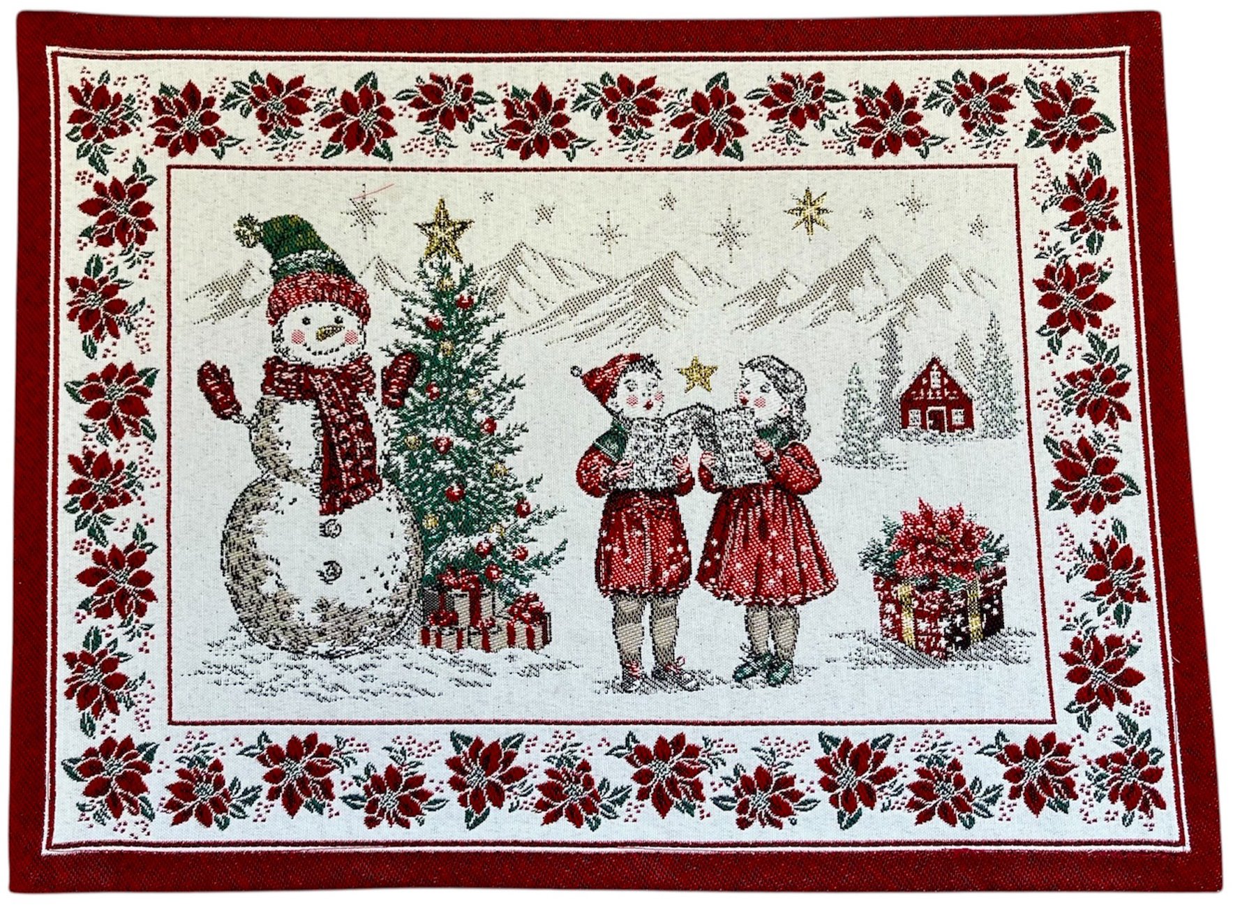 Home of Christmas Vánoční žakárové prostírání 35 × 45 cm, Koledníci