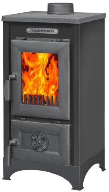 Hosseven Krbová kamna na TP 9008 mini černá, 7,09 kW, průměr 130 mm