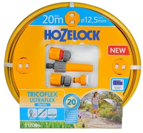 HOZELOCK Hadice zahradní 20m Ultraflex Hose Starter Set 1/2" šedo/žlutá - délka 20 m
