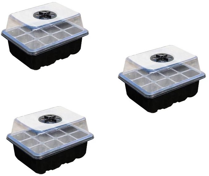 Homegrow Pařeniště 12 buněk, set 3 ks