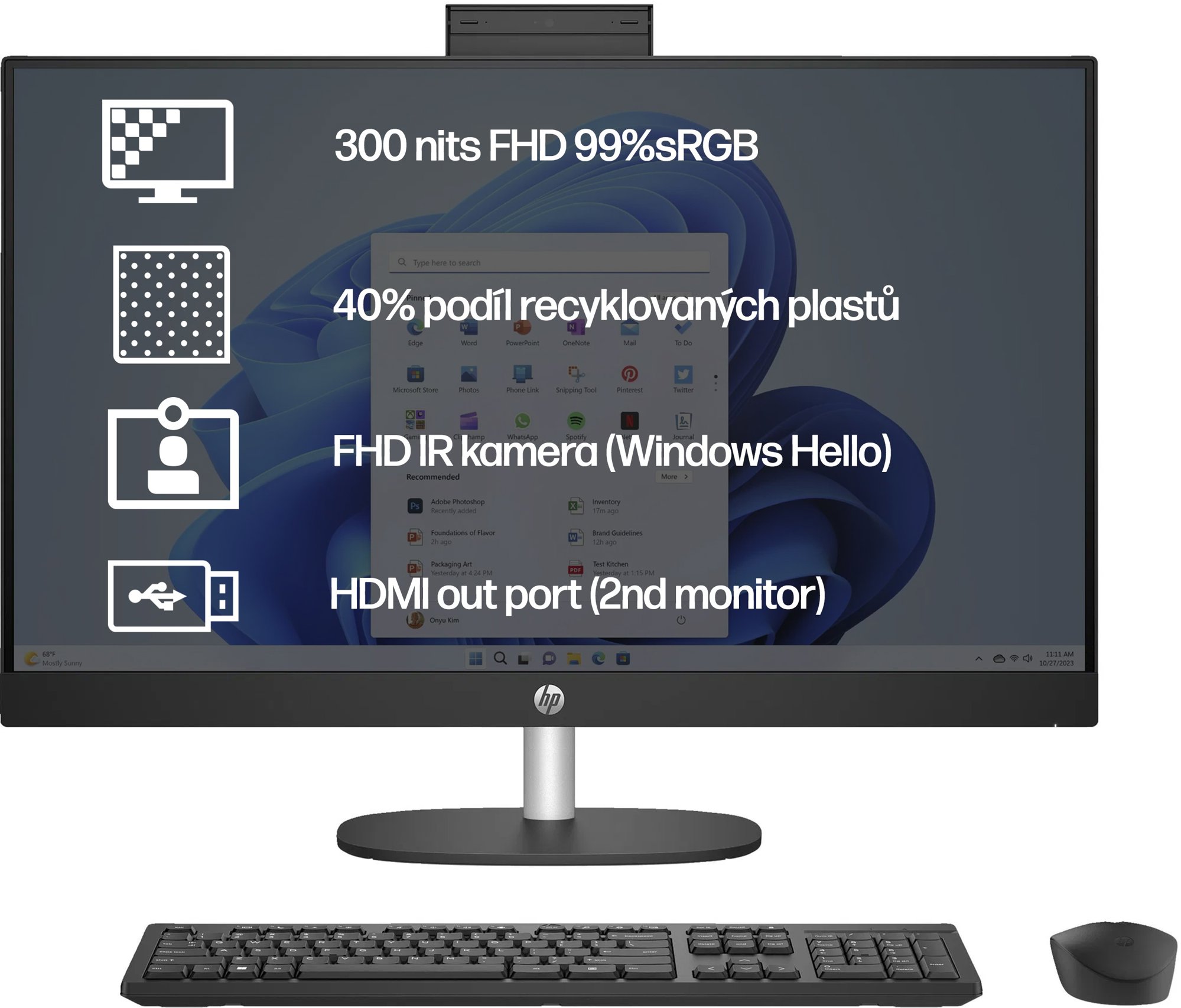 HP 27-cr0004nc Black