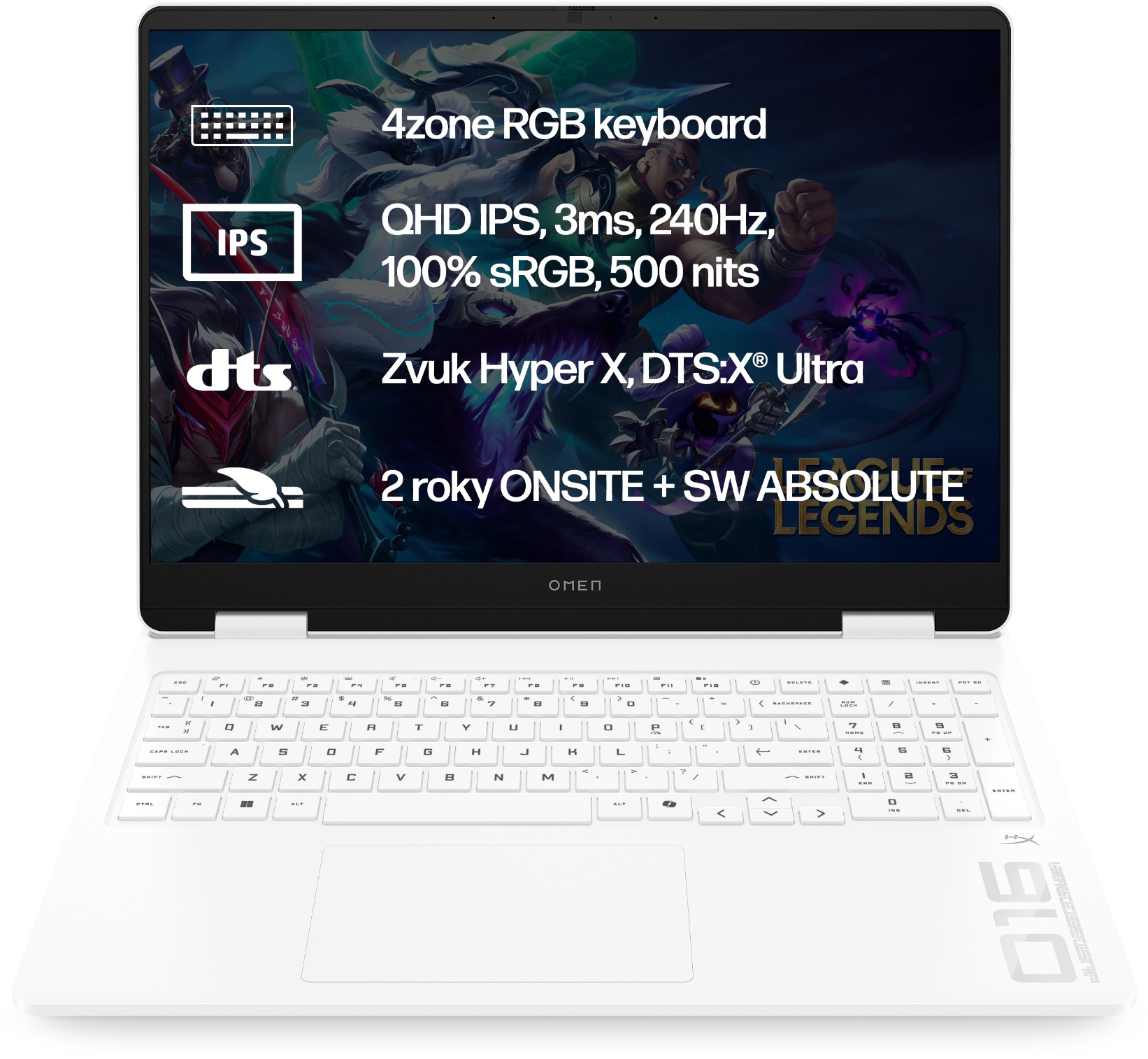 HP OMEN 16-am0001nc Ceramic White - herní notebook