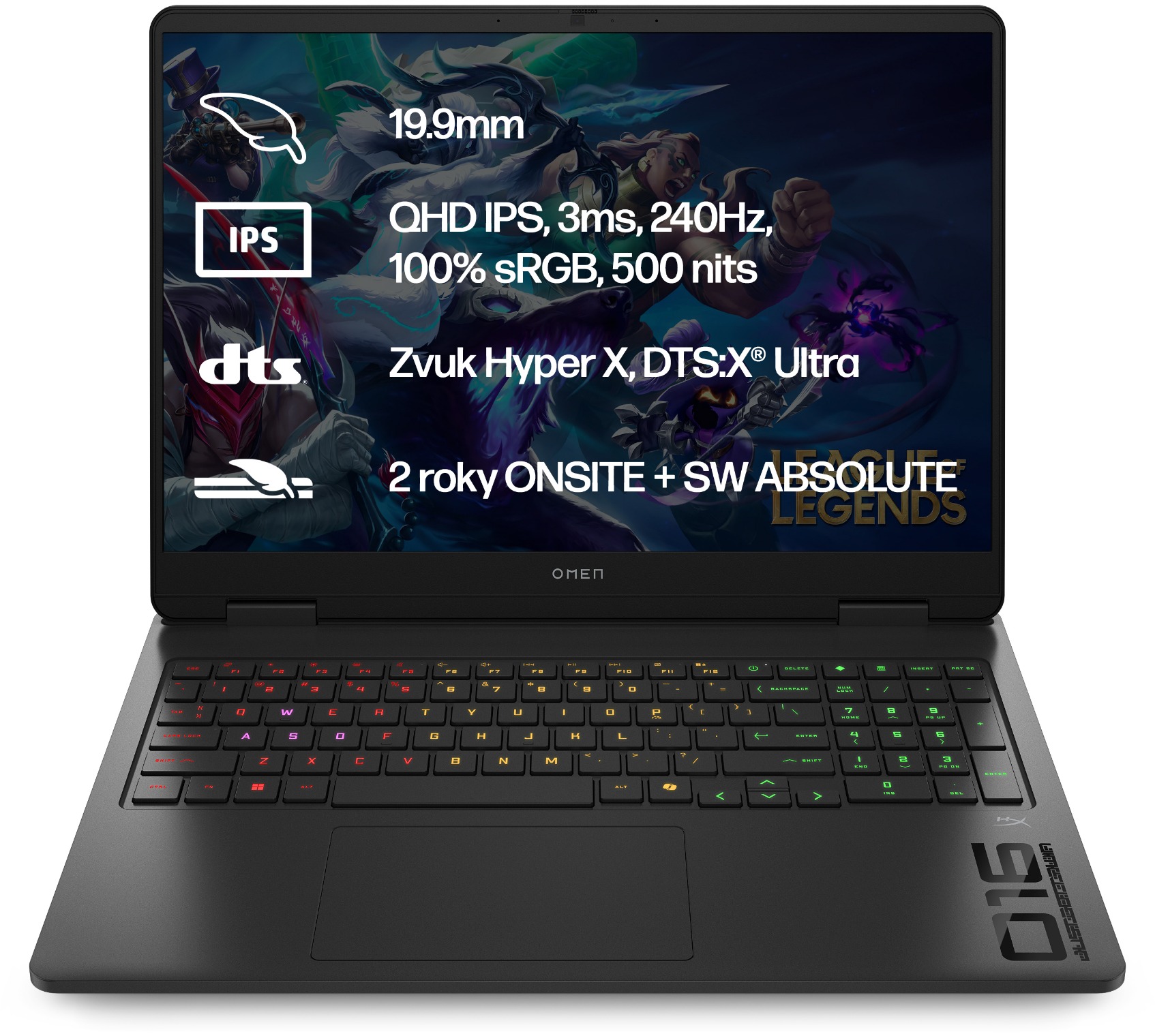 HP OMEN Slim 16-an0074nc Shadow Black - herní notebook
