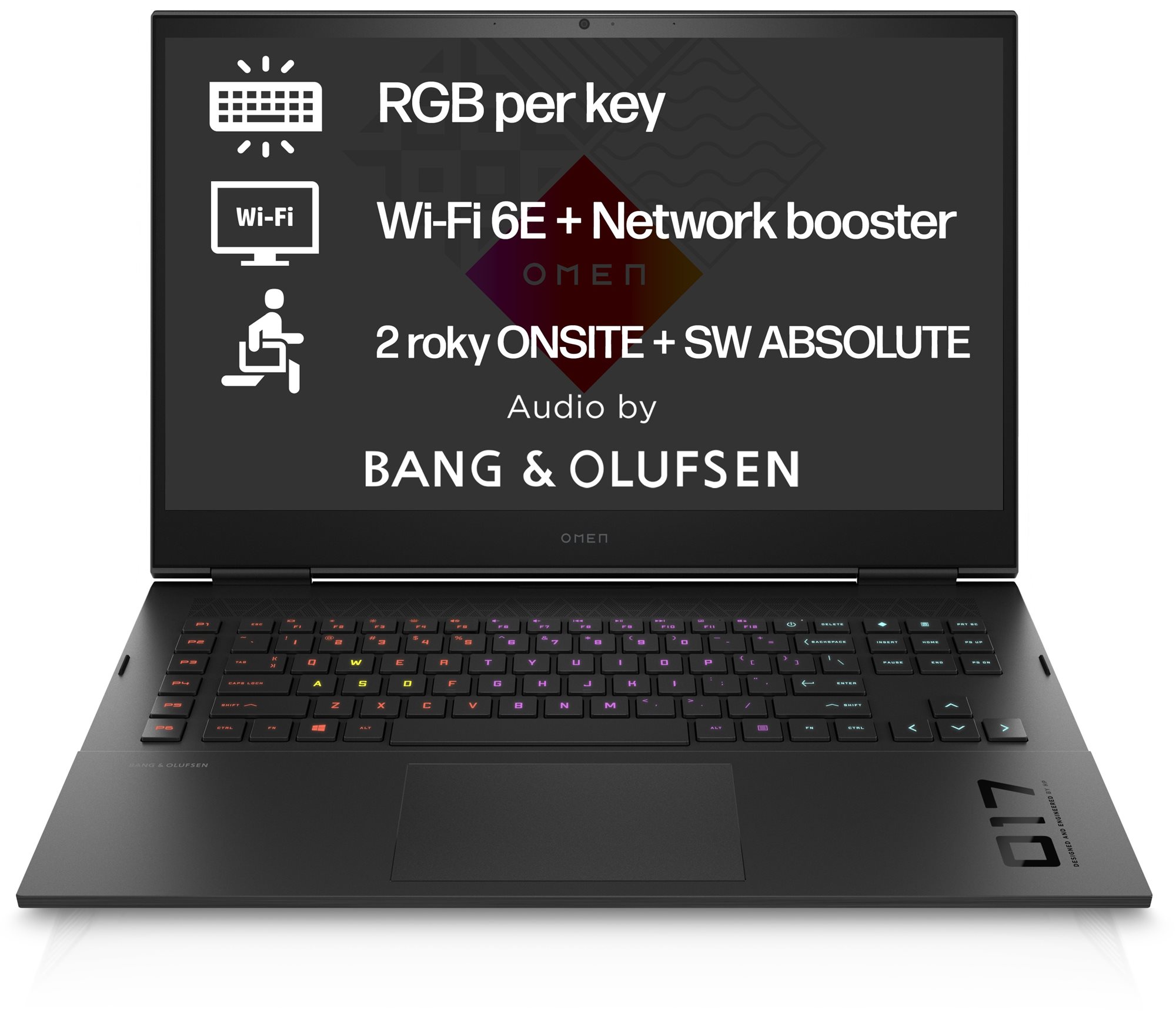 HP OMEN 17-ck1001nc Shadow Black - herní notebook