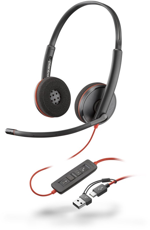HP Poly Blackwire 3220 + USB-C/A adaptér