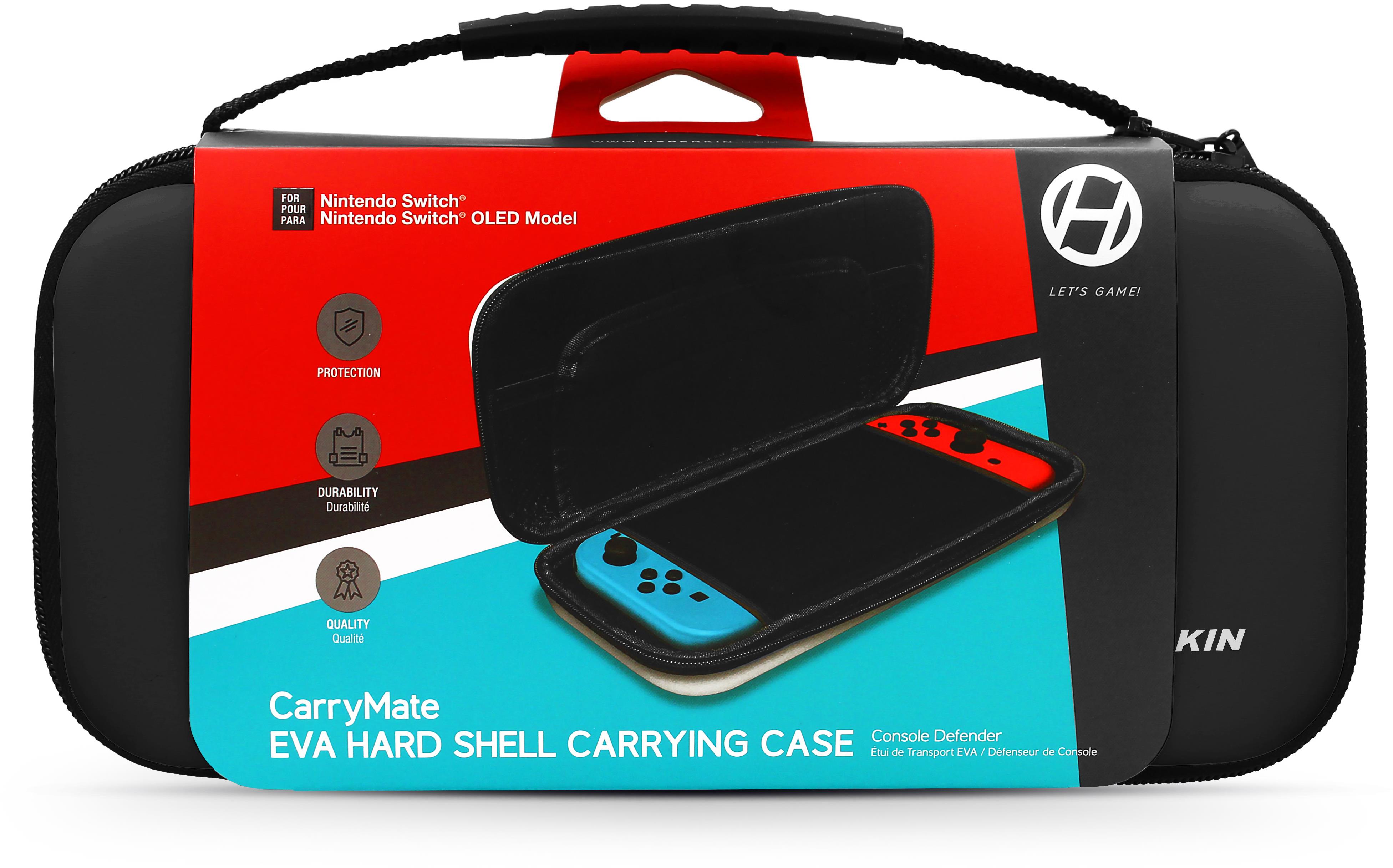 Hyperkin CarryMate EVA Nintendo Switch/Switch OLED/Switch Lite Hard Shell Case (Solid Black)