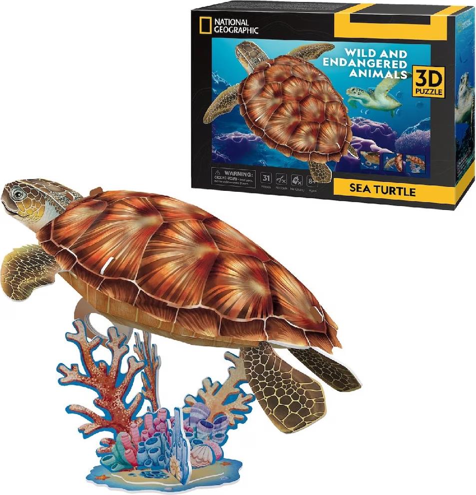 CUBICFUN 3D puzzle National Geographic: Mořská želva 31 dílků
