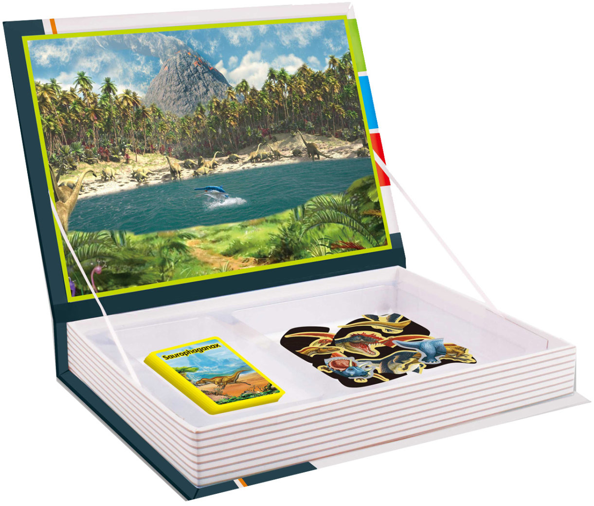 Alltoys Magnetická kniha skládačky dinosauři 75 ks
