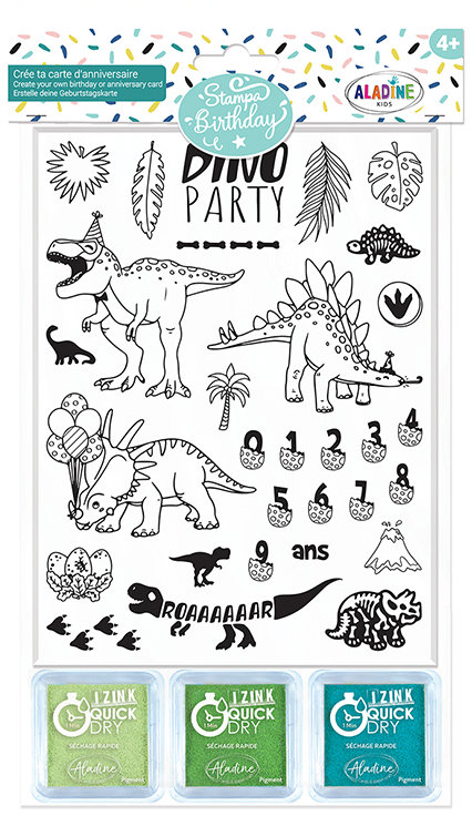 Dětská narozeninová razítka Dinosauři