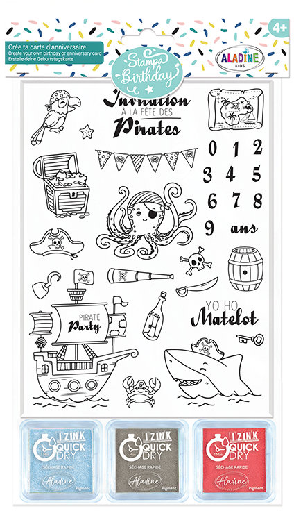 Aladine Dětská narozeninová razítka Piráti