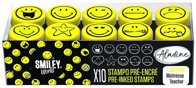 Aladine Dětská samonamáčecí razítka Smajlíci