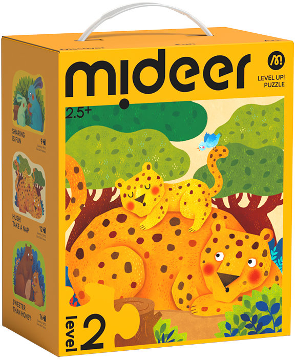 Mideer LEVEL UP! 02 - Mláďátka puzzle 3v1 (9, 12, 16 dílků)