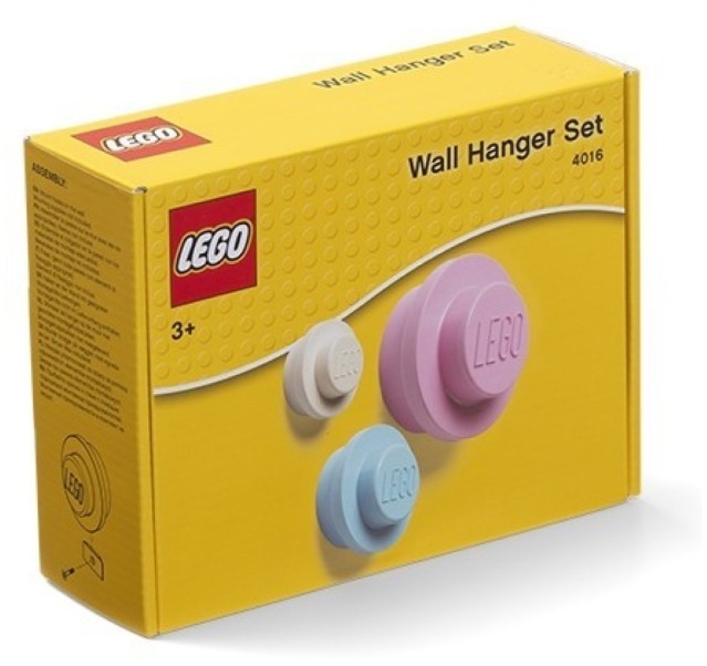 LEGO věšák na zeď - pastelové barvy