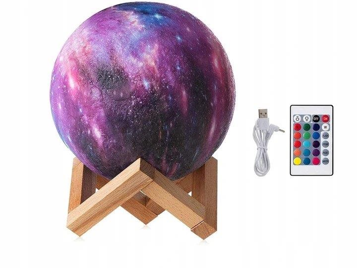 Verk Lampička 3D Měsíc 15 cm 16 barev