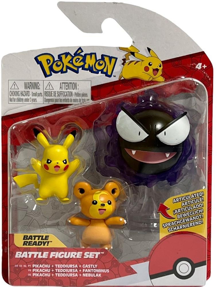 Pokémon figurky Pikachu Gastly Teddiursa, 5 - 8 cm
