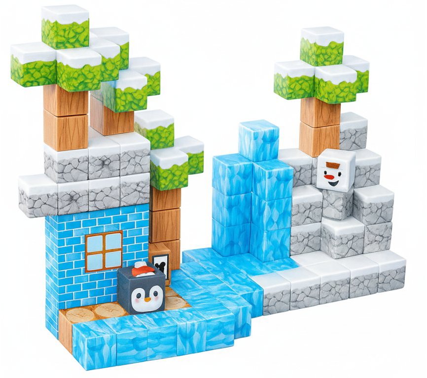iMex Toys Magnetická stavebnice 113 ks ve stylu minecraft CH1312
