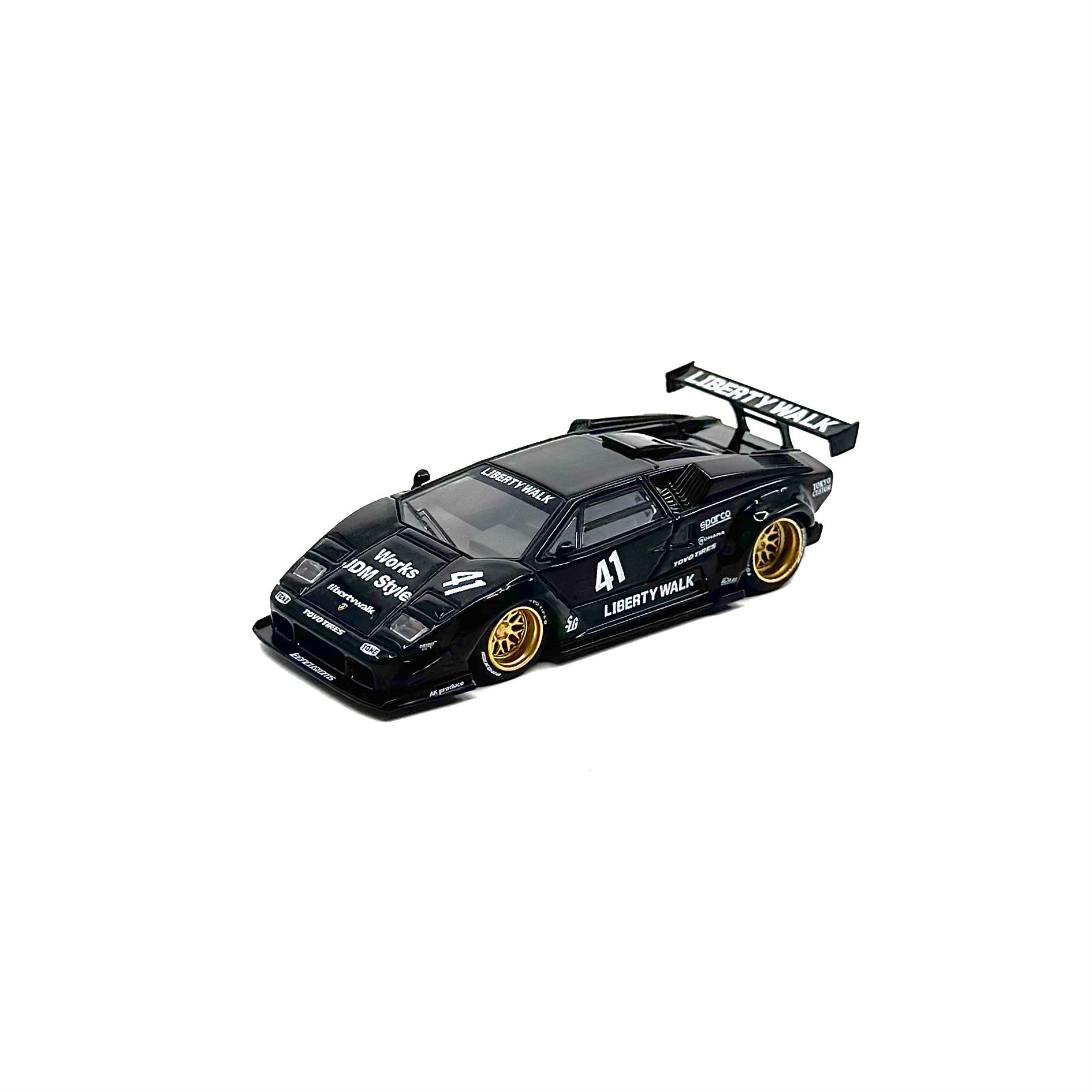 Mini GT Lamborghini Countach LB-Works Black 2024 1:64 blister