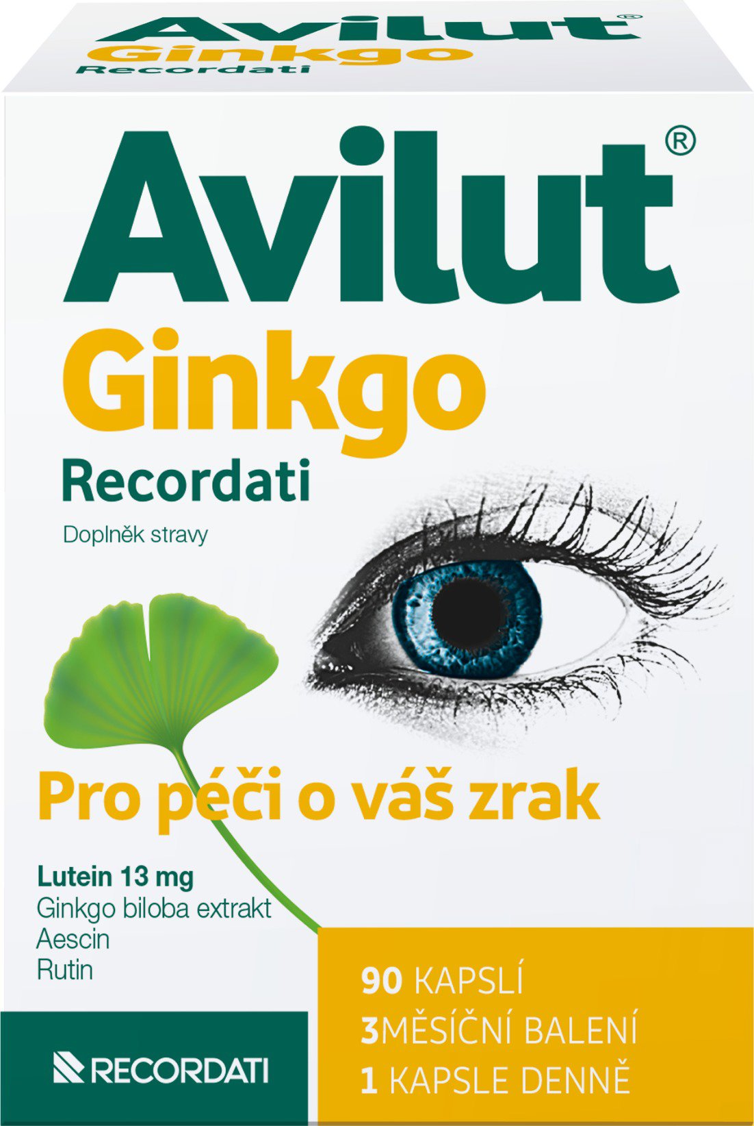 Avilut Ginkgo Recordati 90 kapslí