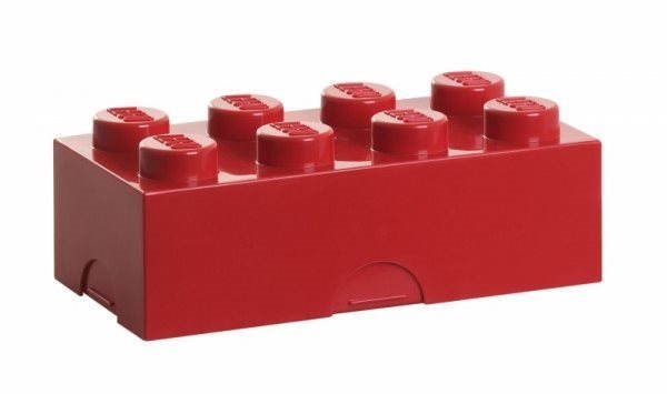 LEGO Box na svačinu 100 x 200 x 75 mm - červený