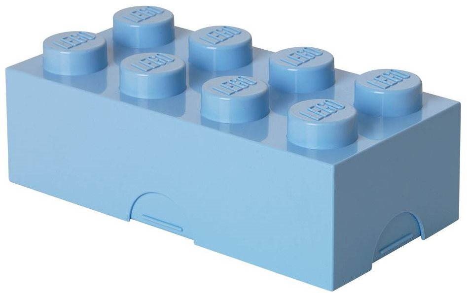 LEGO Box na svačinu 100 x 200 x 75 mm - světle modrý