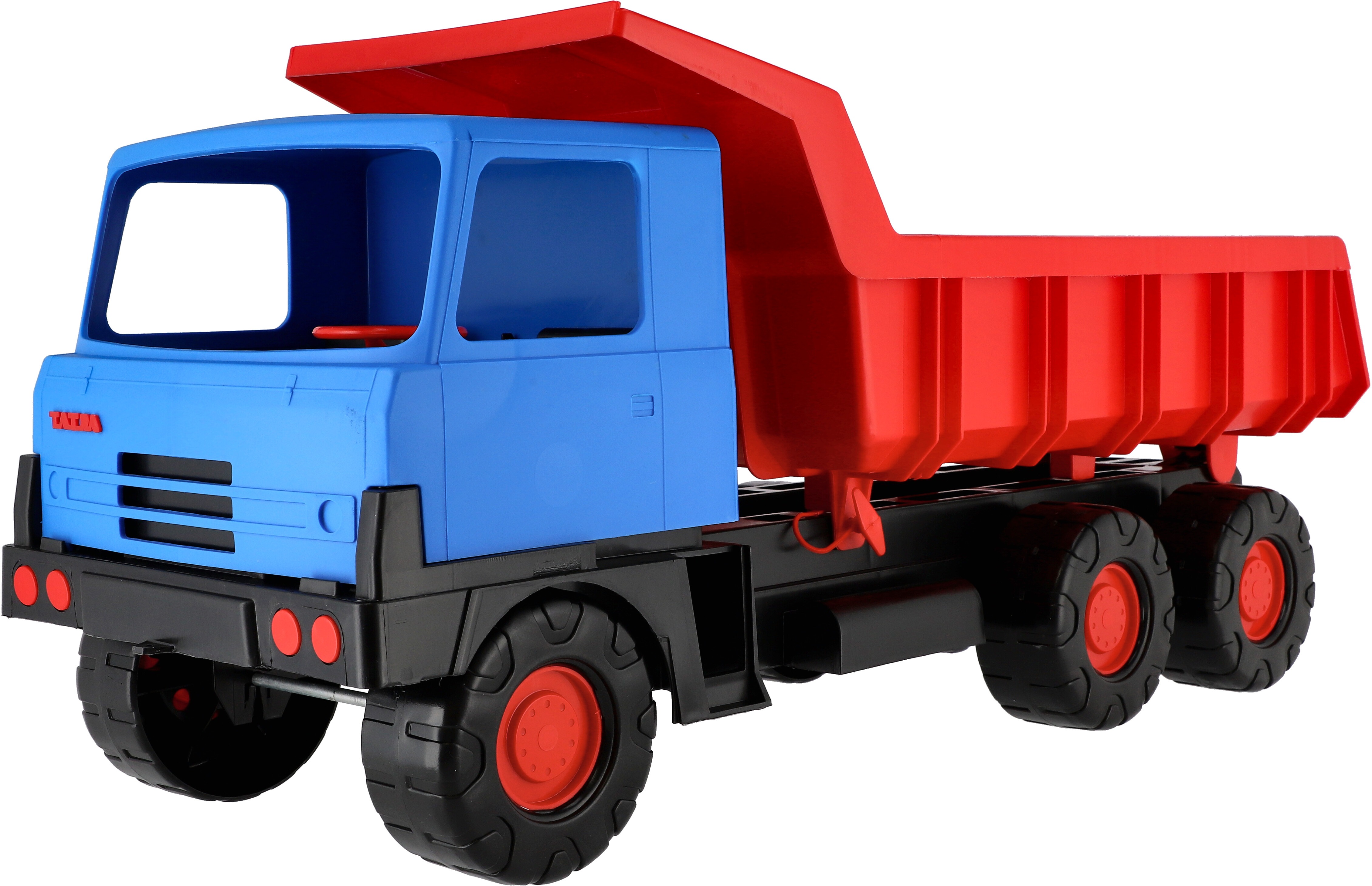Auto nákladní s červenou korbou