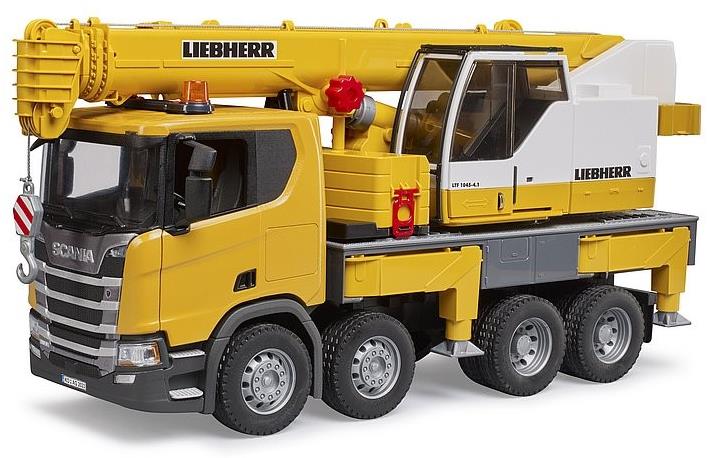 Bruder 3571 Autojeřáb Scania Super 560R Liebherr se světelným a zvukovým modulem