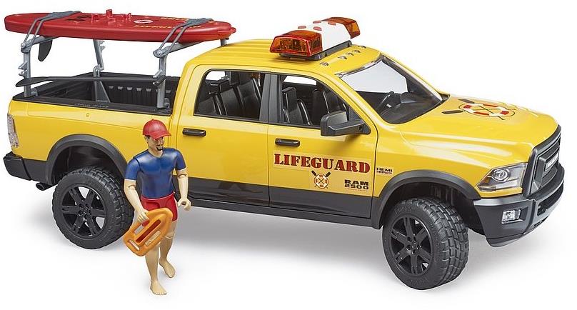 Bruder 2506 Terénní auto RAM Pobřežní hlídka s plavčíkem