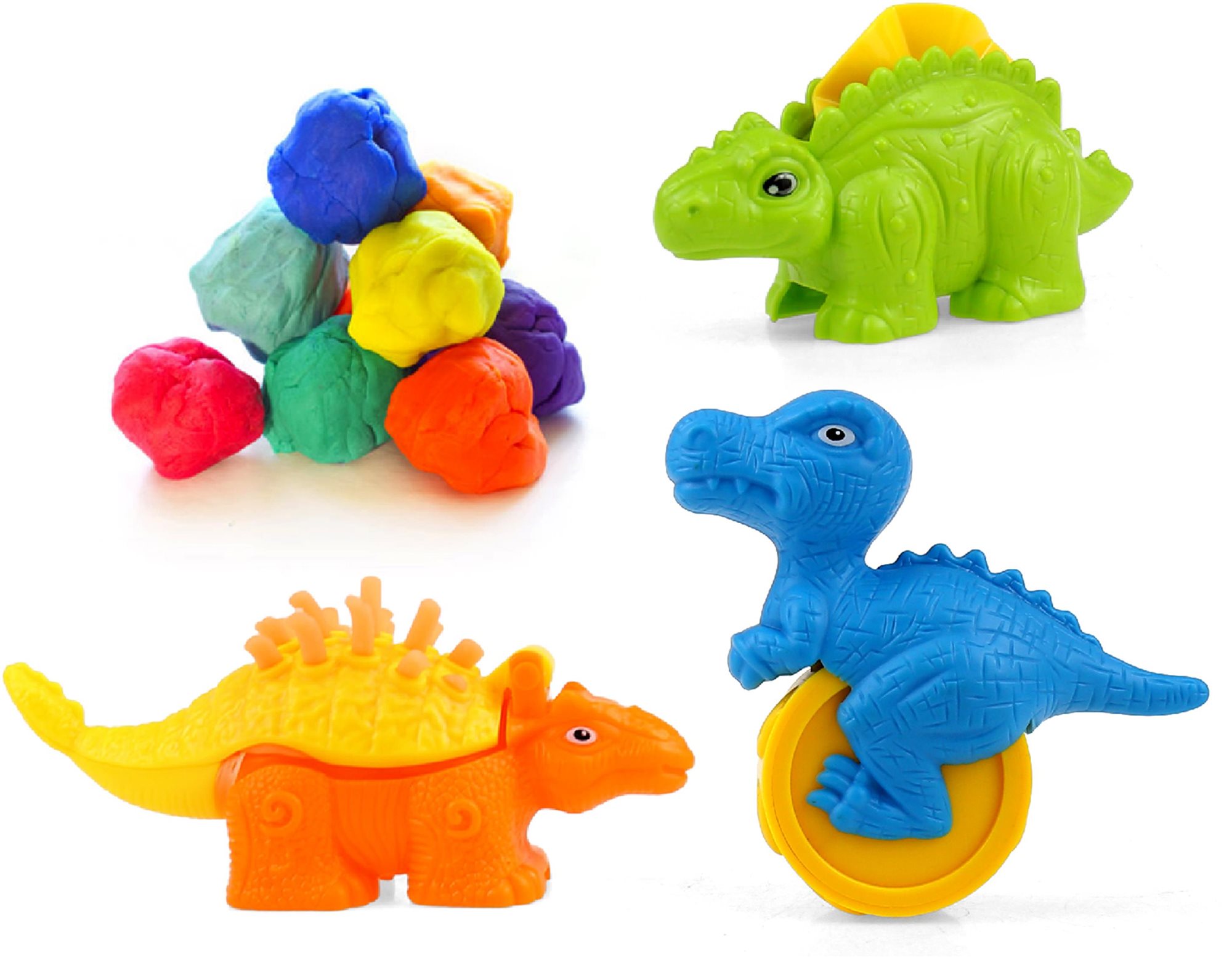 Aga4Kids Plastelína 10 ks + příslušenství dinosauři