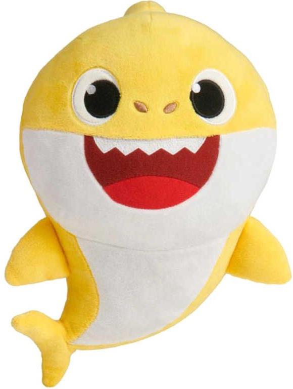 Alum Baby Shark – plyšový, na baterie, se zvukem, žlutý