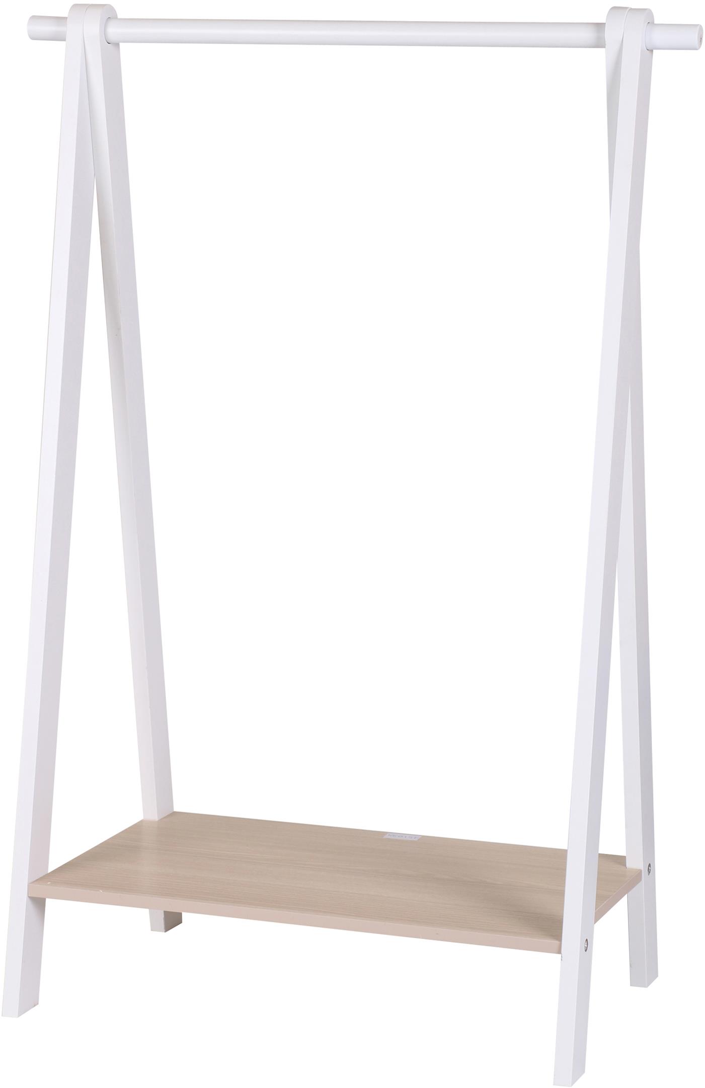 DOCHTMANN Montessori dětský věšák na oblečení, bílý 70 x 110 x 38 cm