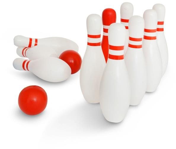 BS Toys Bowling - červená & bílá