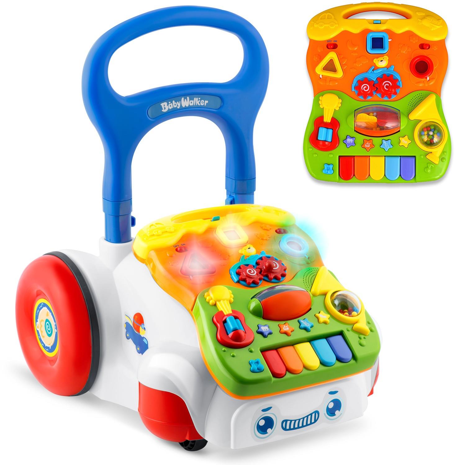 Ricokids RK-744 Výukové chodítko s hudbou 2v1 bílé