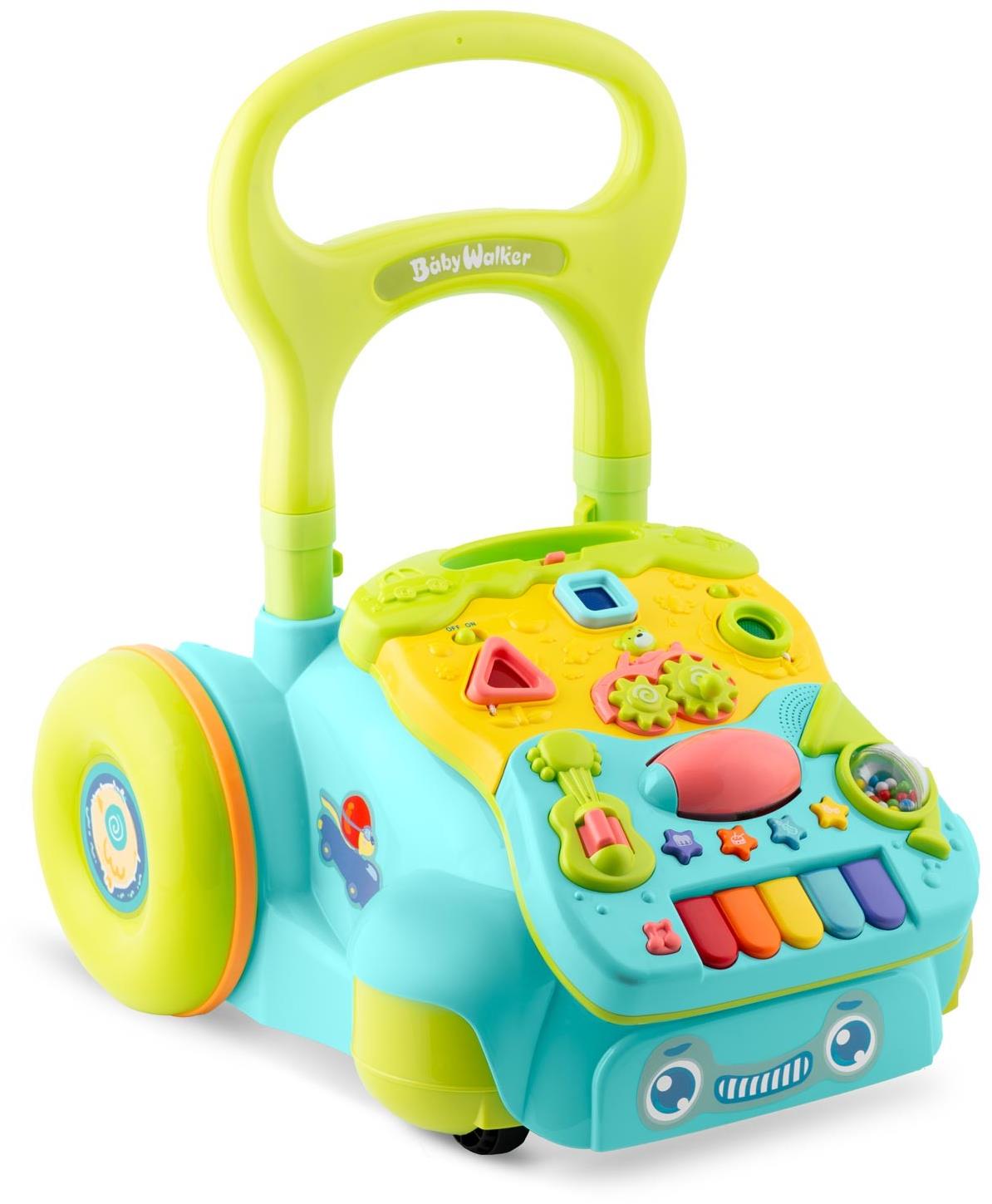 Ricokids RK-744 Vzdělávací chodítko s hudbou 2v1, tyrkysové