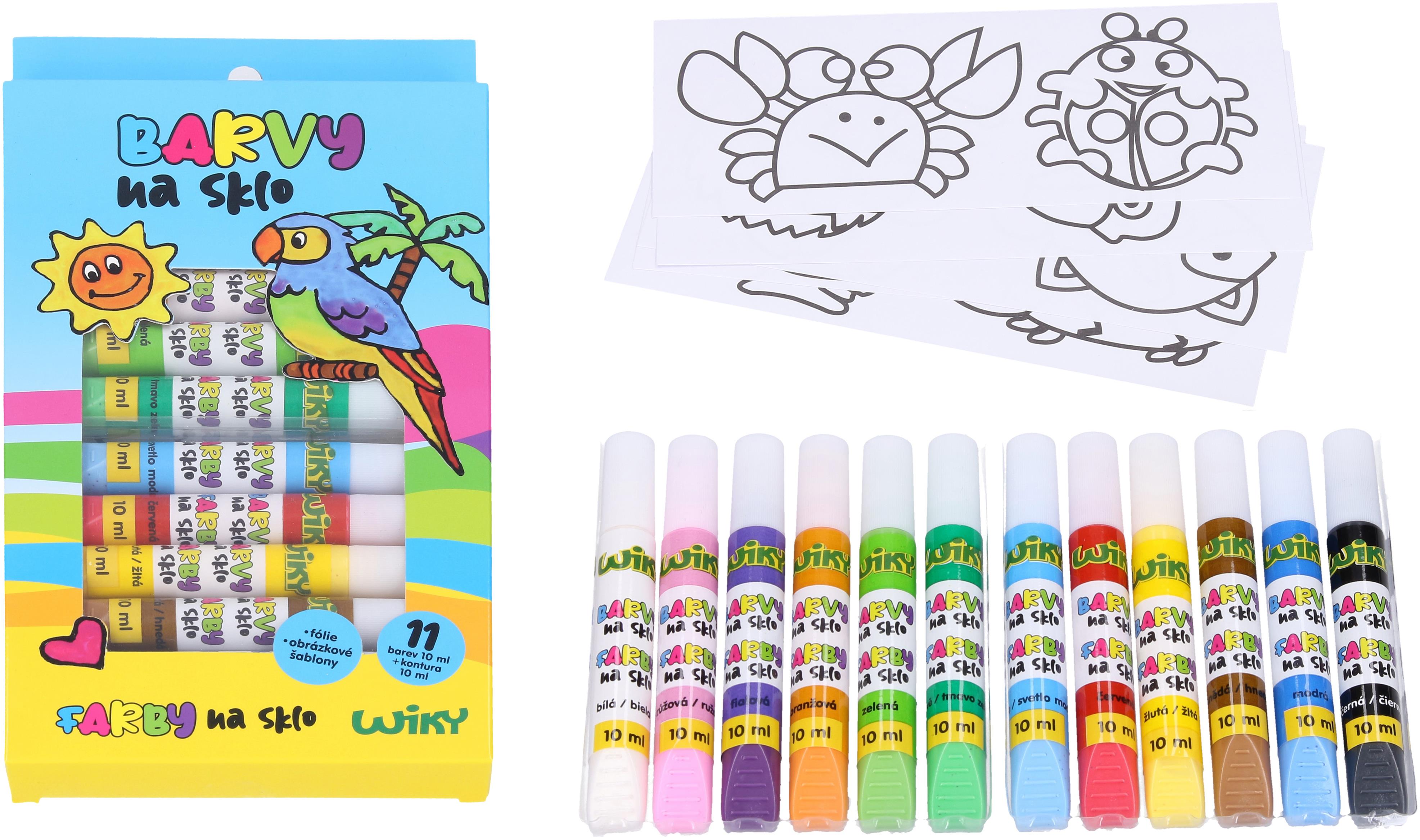 Wiky Barvy na sklo 11+1 10 ml