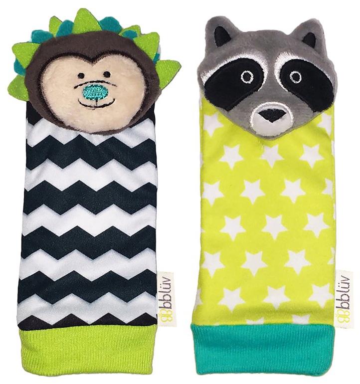 BBLÜV Chrastící ponožky Düo Hedgehog / Racoon