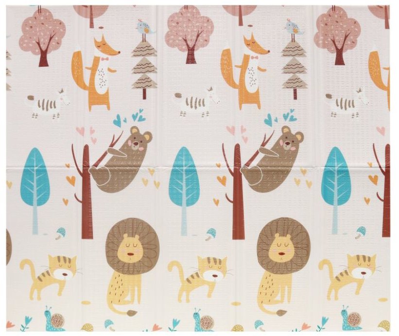 EliNeli Skládací pěnová podložka pro děti oboustranná XXL 180 × 200 cm - Zvířátka