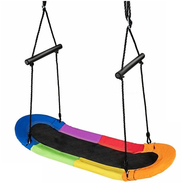 Costway Houpačka Skateboard Rainbow