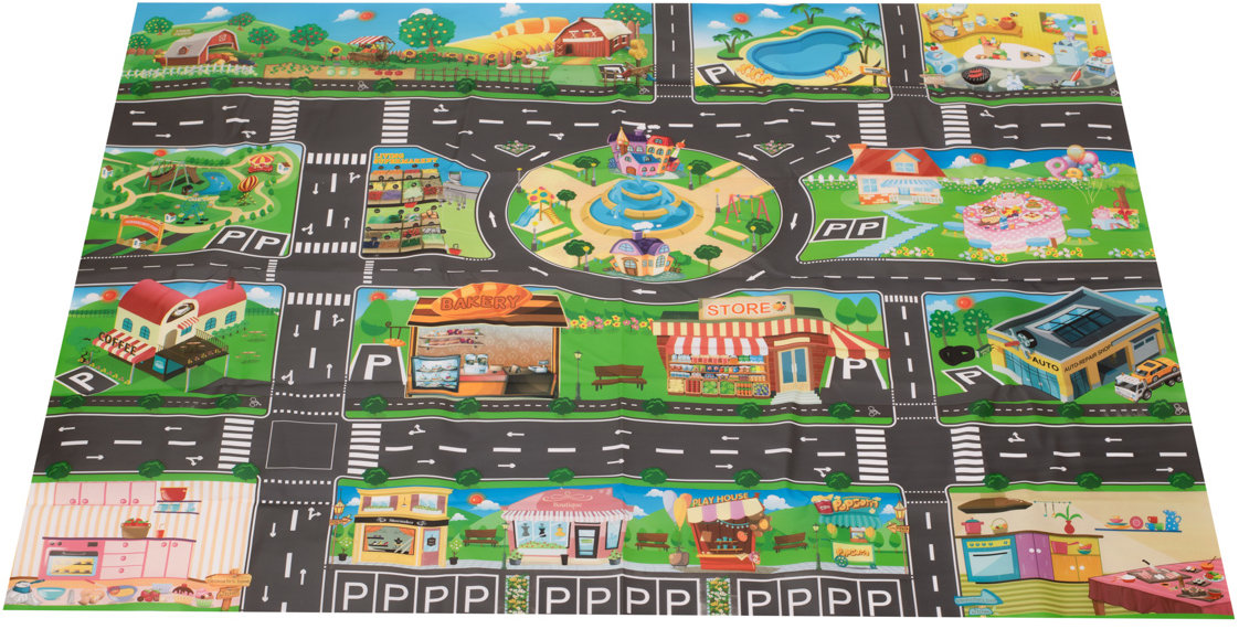 KIK Hrací termo podložka ulice 130 × 100 cm