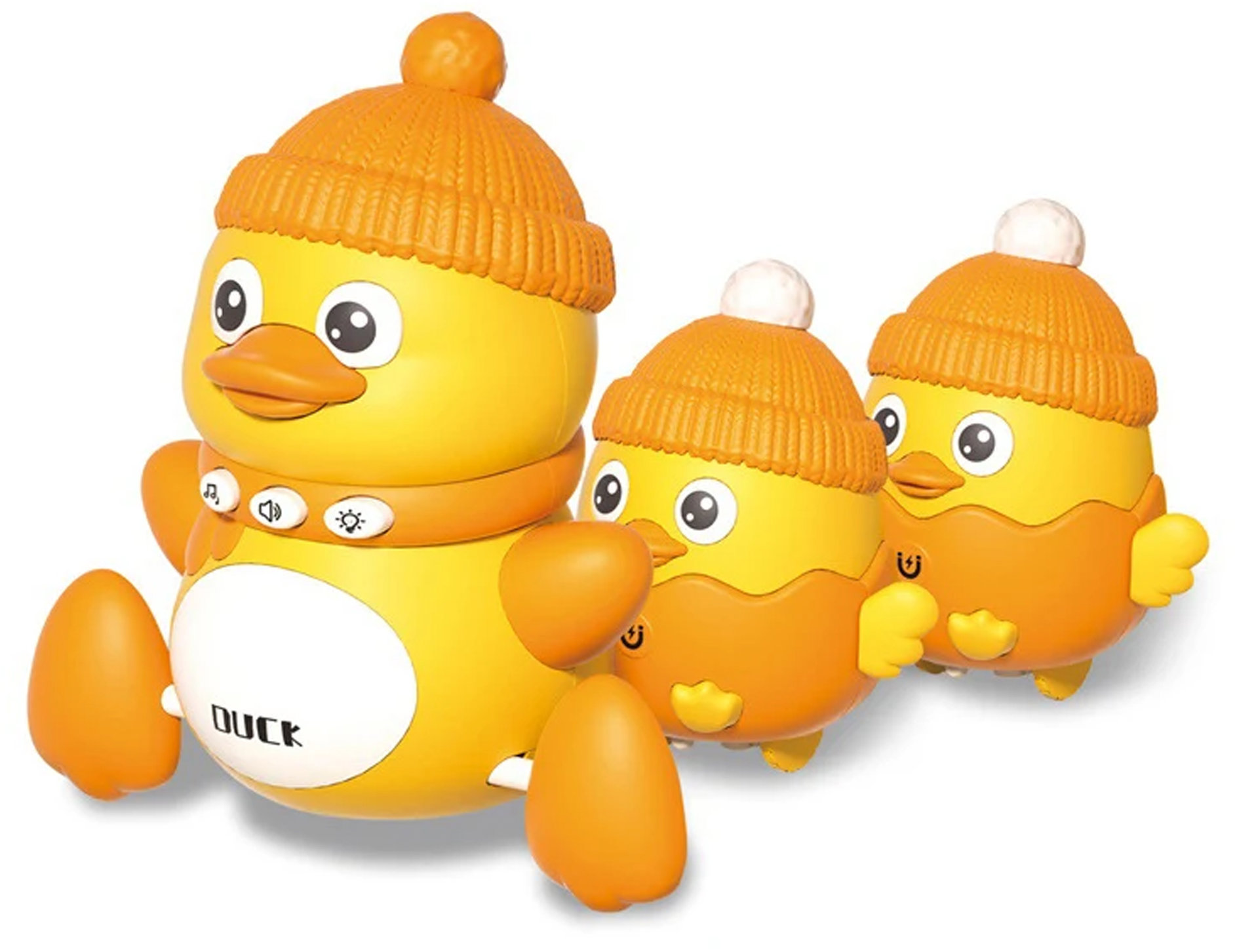 Chodící hračka Bavytoy Chodící kačenka s mláďaty