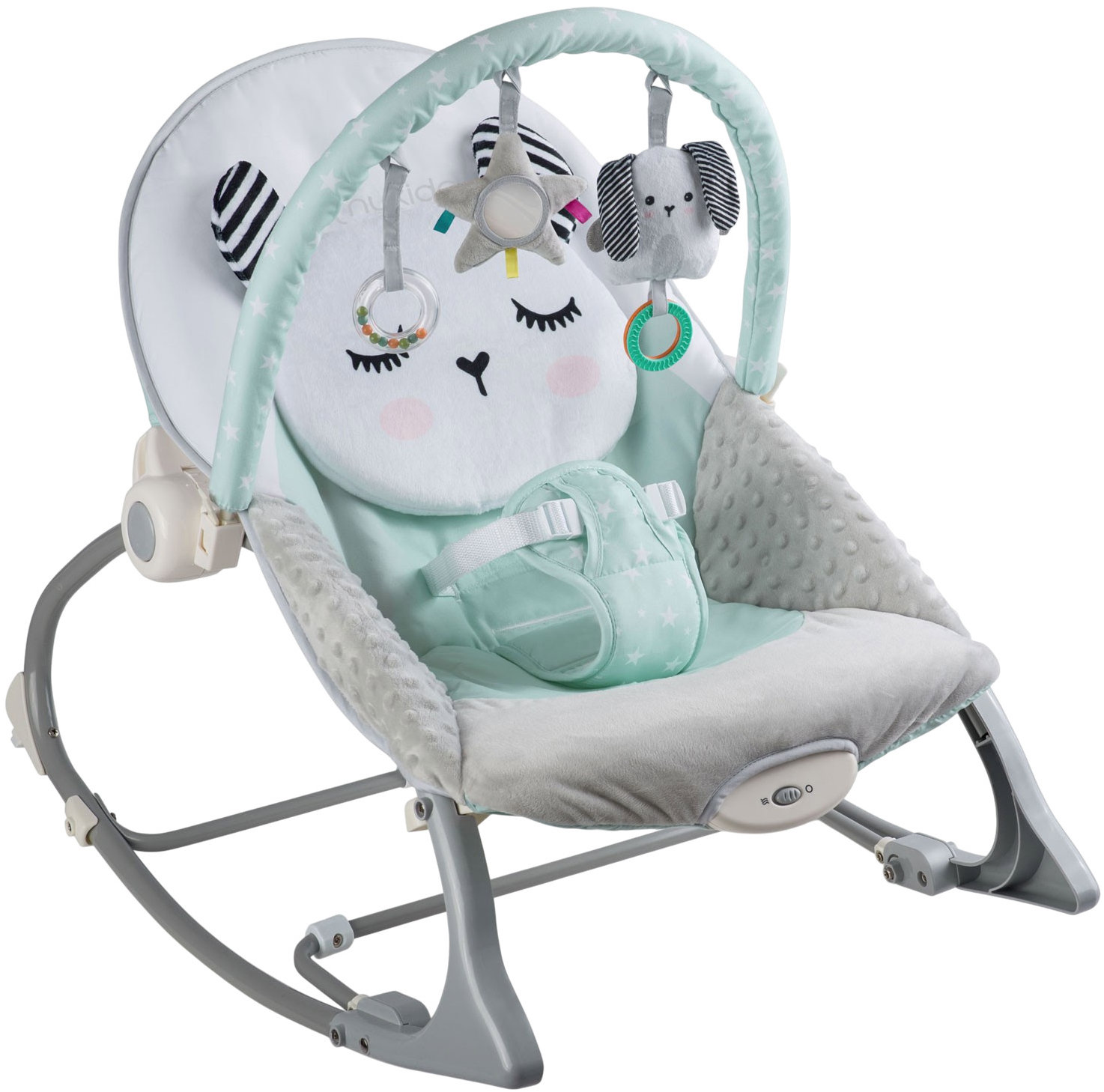 Nukido 705401 Kojenecké houpací křeslo s vibracemi, mátové