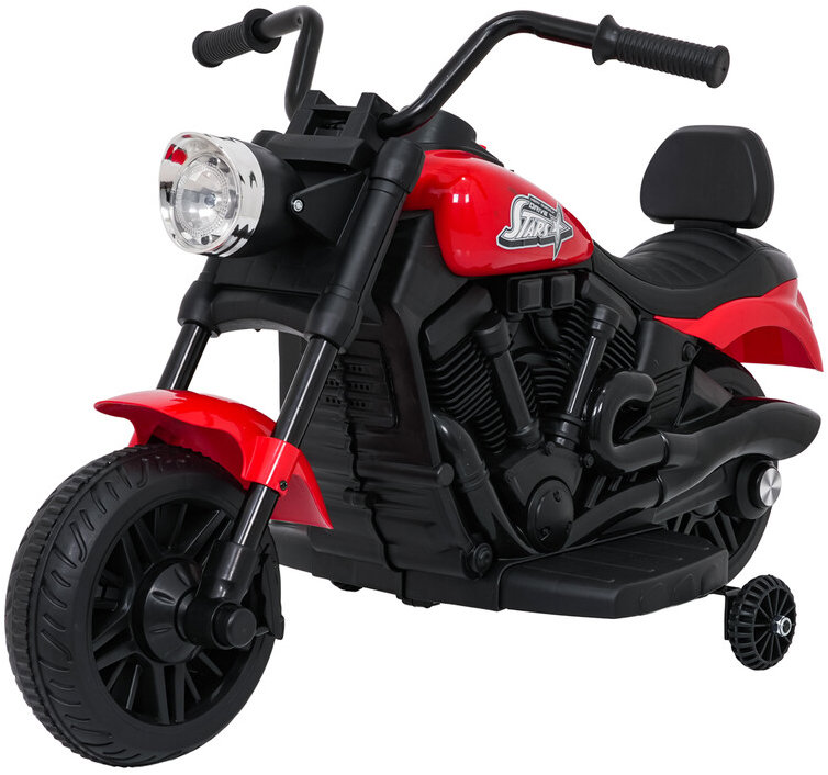 Ramiz PA.XMX-659.CR Dětská elektrická motorka 30 W, 6V4/5Ah, LED světlo, boční kolečka, červená
