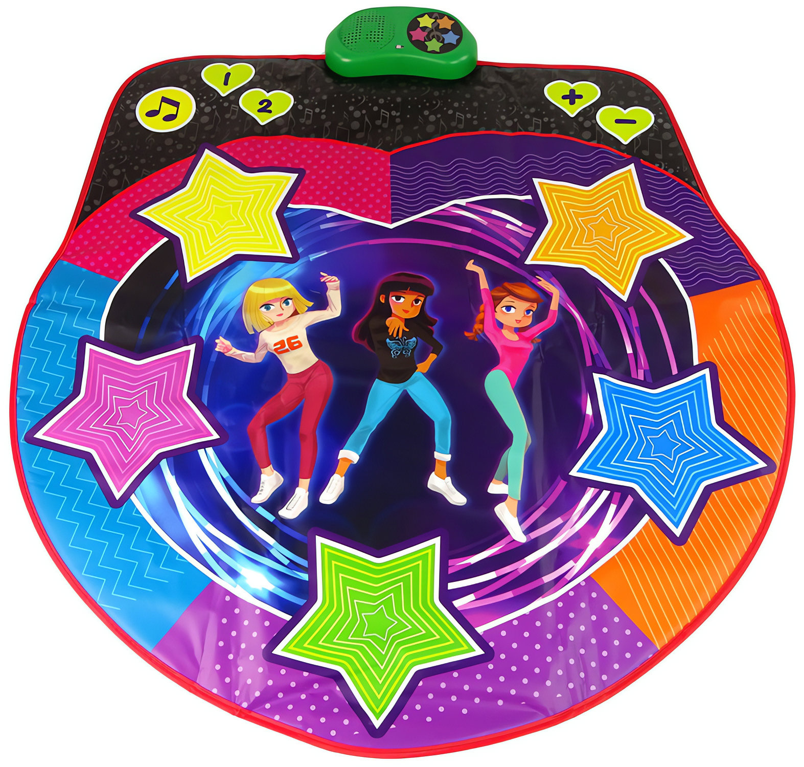 LEAN Toys 14613 Interaktivní hudební taneční podložka pro děti, Hvězdy